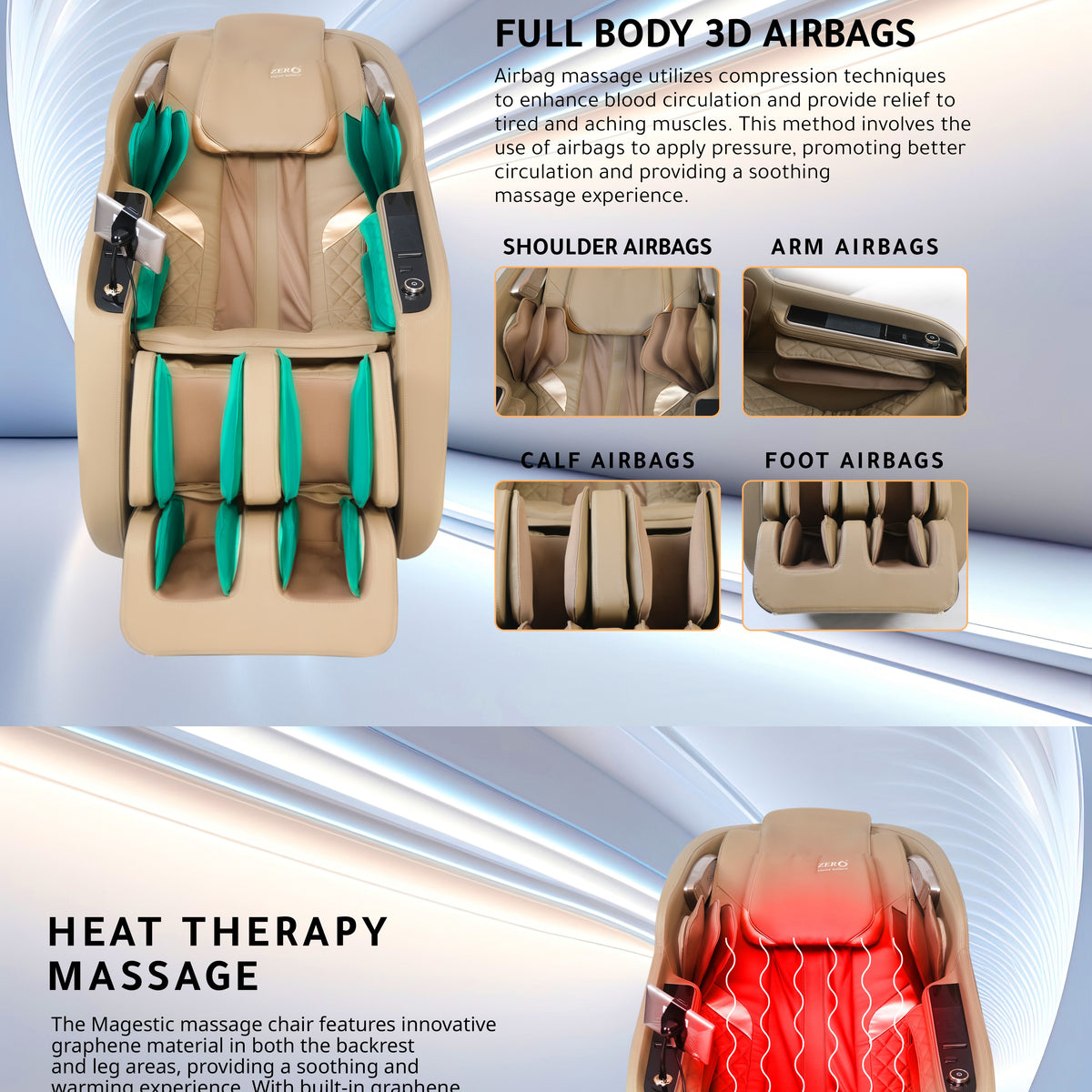 ZERO HEALTHCARE U-Majestic Massage Chair Immerse yourself in blissful tranquility